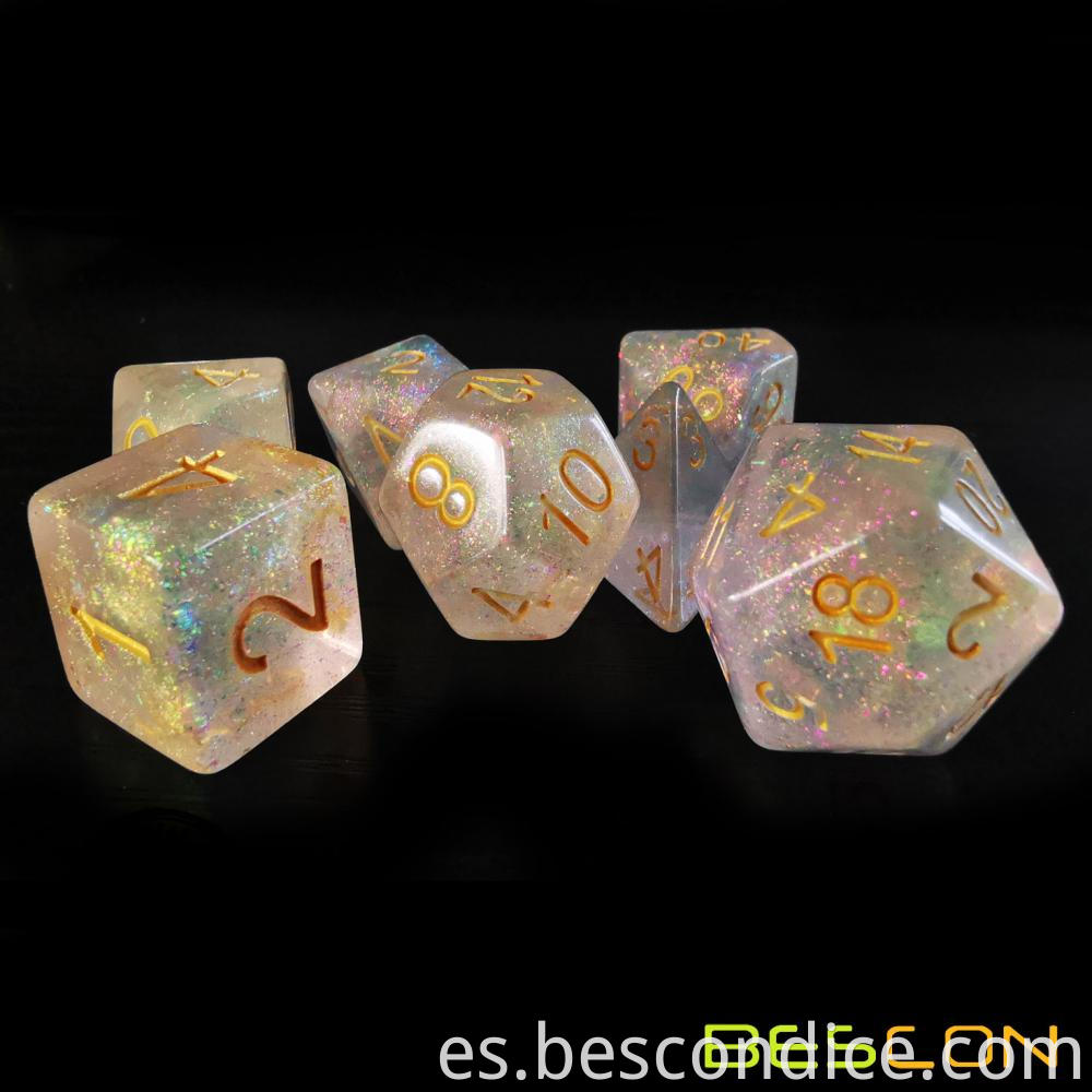 Glitter Inclusions Dice For Rpg Dungeons And Dragons 1